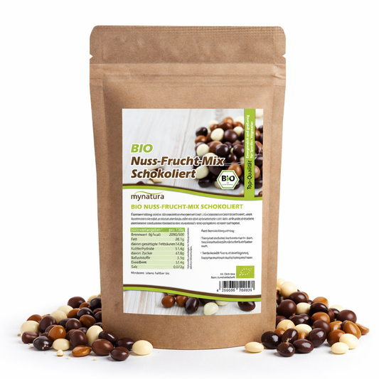Mynatura Bio Nuss-Fruchtmischung schokoliert im Beutel ab 500g