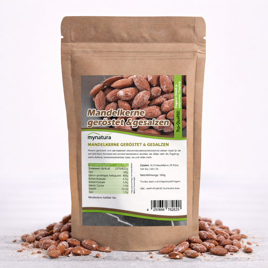 Mynatura Mandelkerne, geröstet in Öl und gesalzen im Beutel ab 1Kg