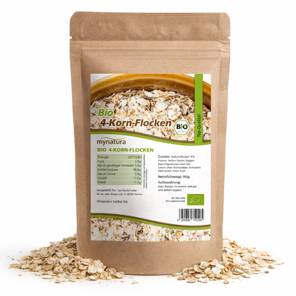 Bio 4 Korn Flocken Getreideflocken - im Beutel ab 500g