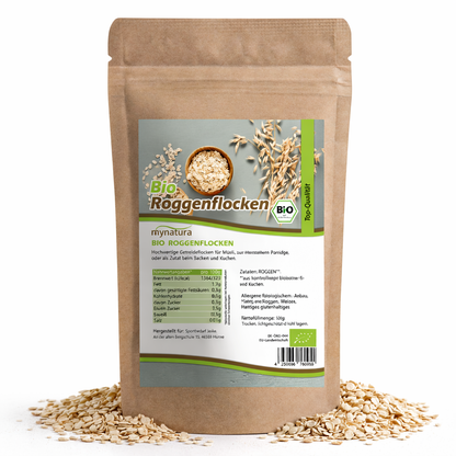 Mynatura Bio Roggenflocken – im Beutel ab 500g