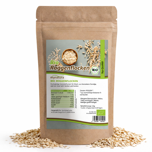Mynatura Bio Roggenflocken – im Beutel ab 500g