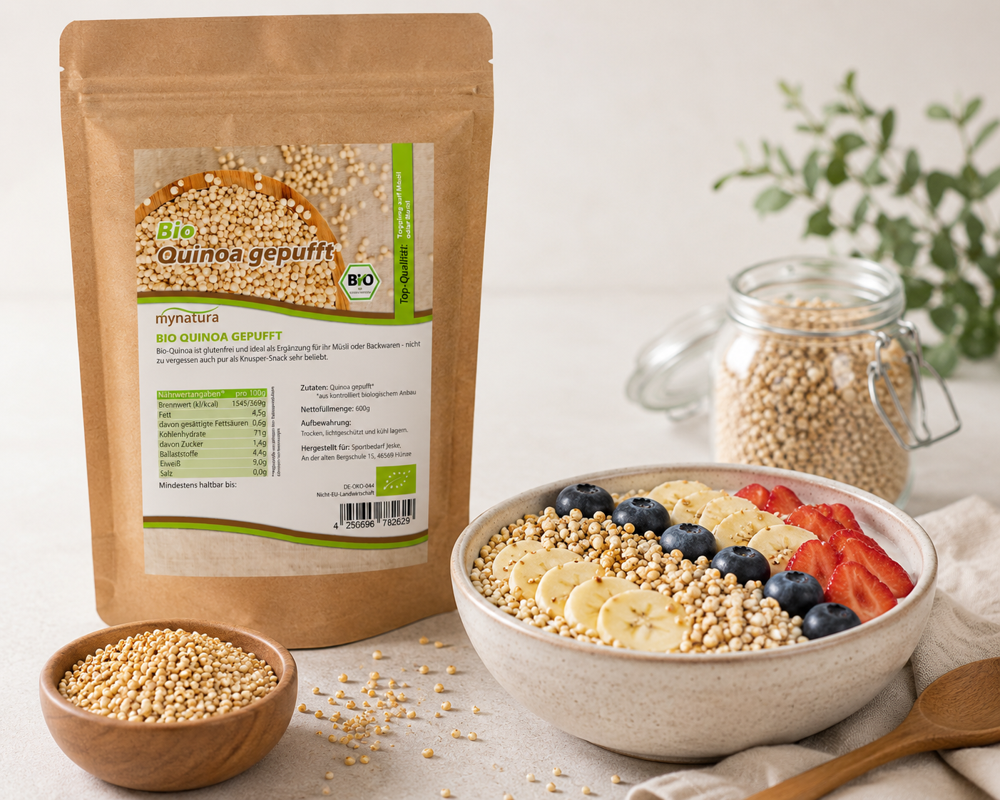 Bio gepuffter Quinoa - im Beutel ab 600g