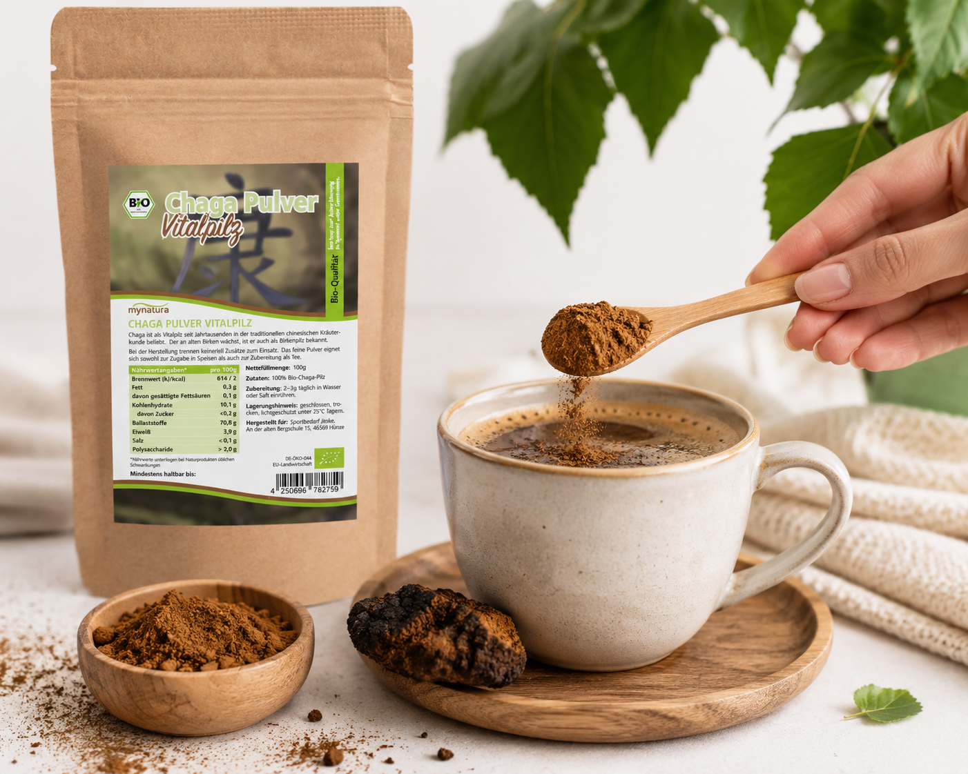 Bio Chaga Pulver - im Beutel ab 100g