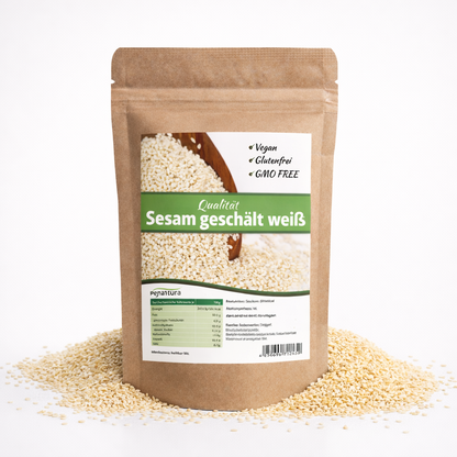 Mynatura weißer Sesam geschält - im Beutel ab 1kg