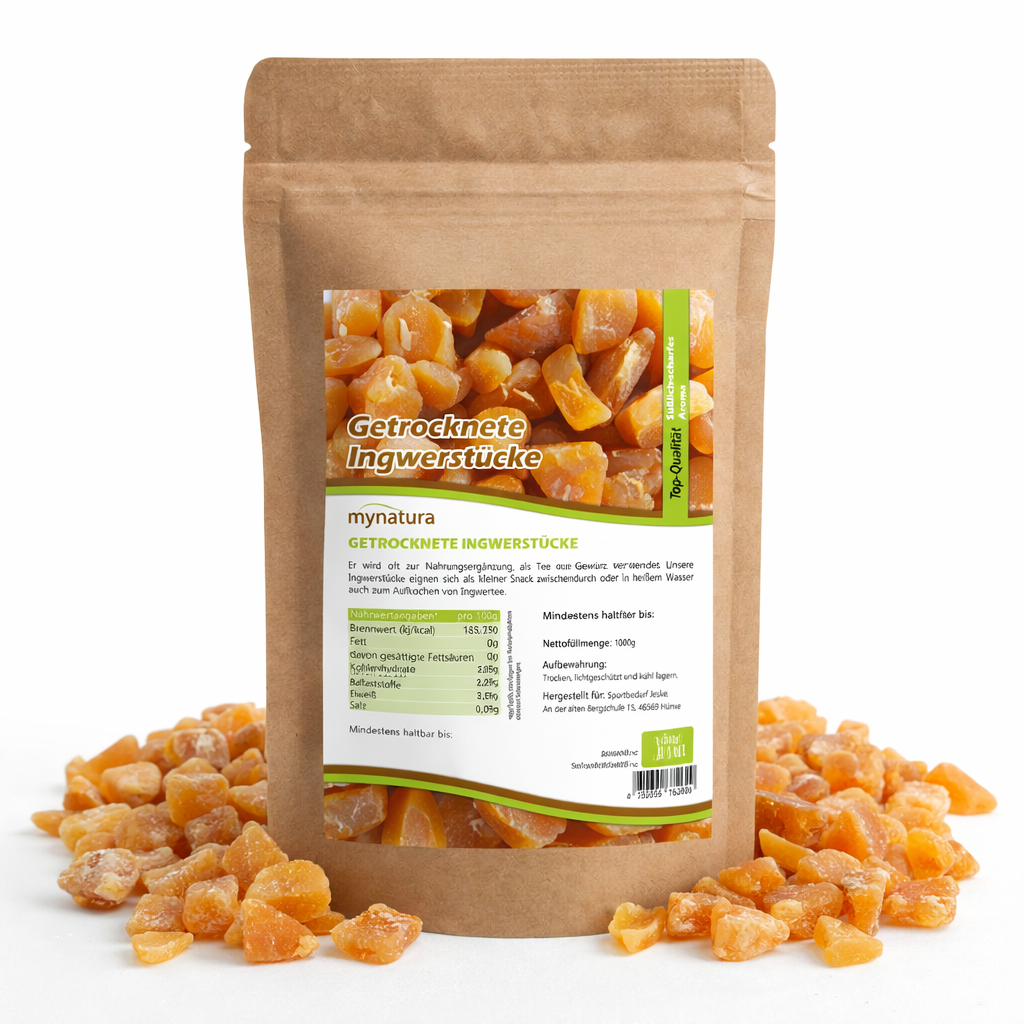 Mynatura getrockneter Ingwer - im Beutel ab 1Kg