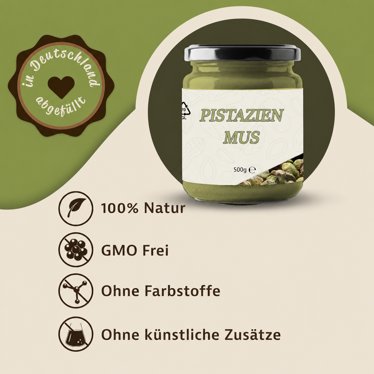 Pistazienmus - im Glas