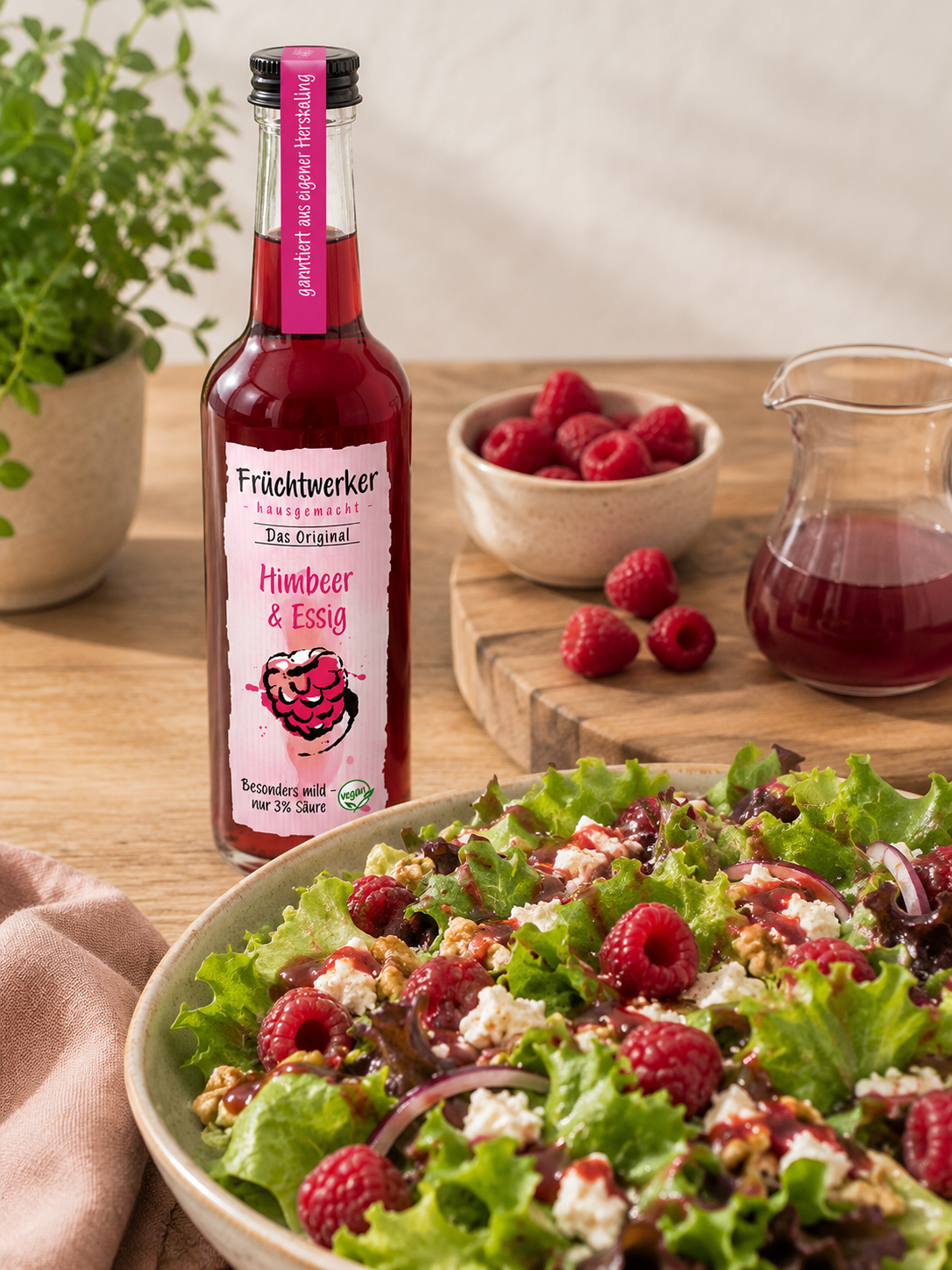 Fruchtwerker Himbeer & Essig - in der Flasche 250ml