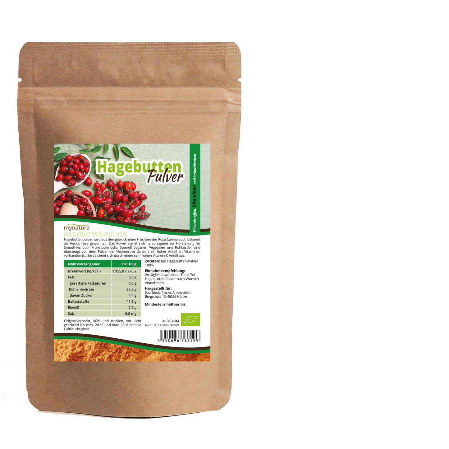 Mynatura Bio Hagebuttenpulver im Beutel ab 1Kg