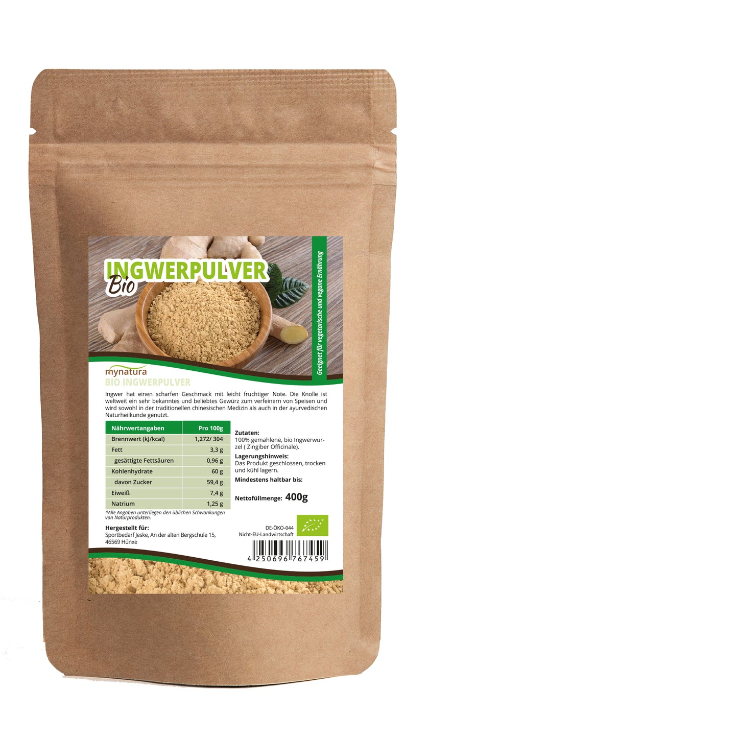 Mynatura Bio Ingwerpulver gemahlen- ab 400g Beutel