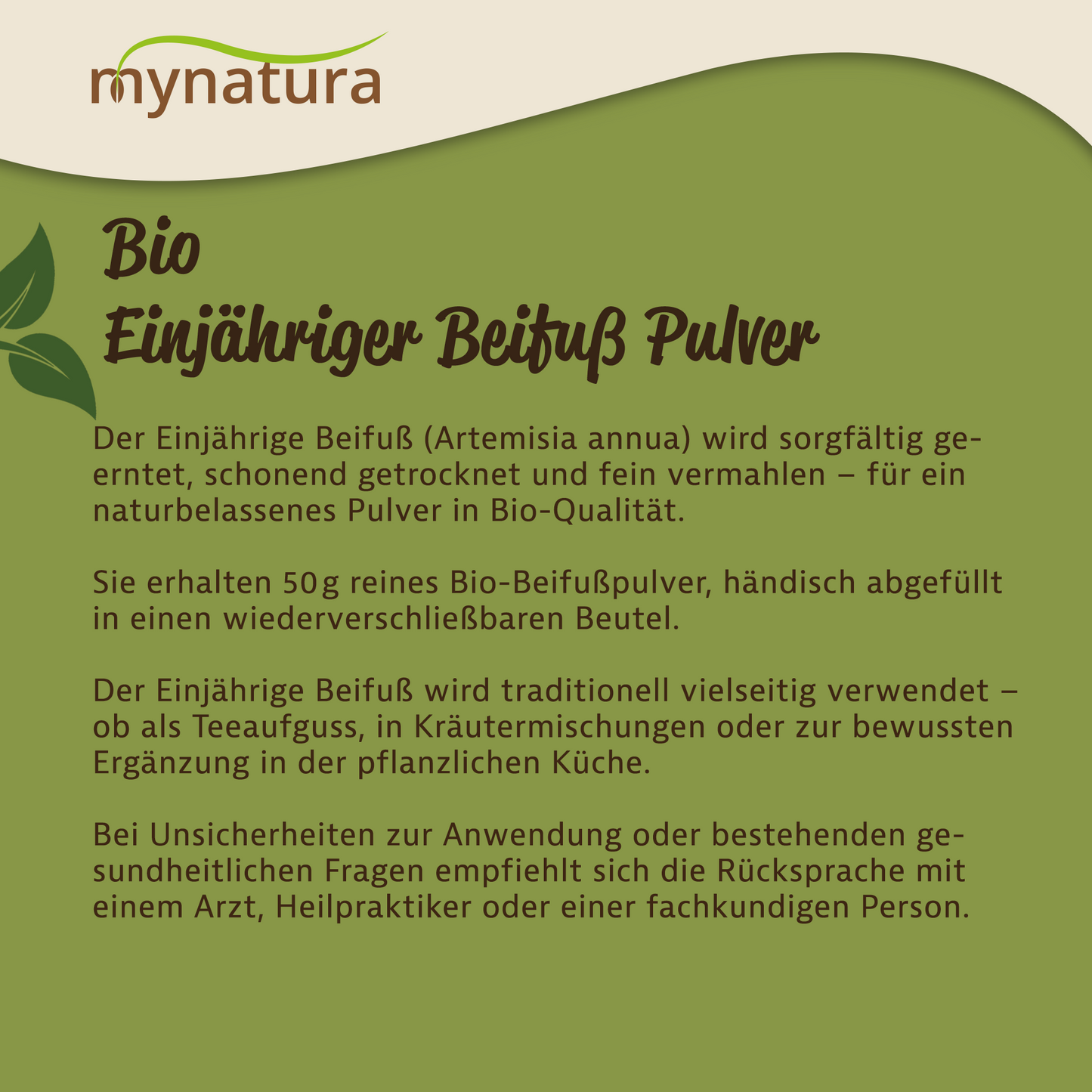 Mynatura Beifußkraut im Beutel ab 100g