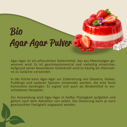 Bio Agar Agar Pulver - im Beutel ab 500g