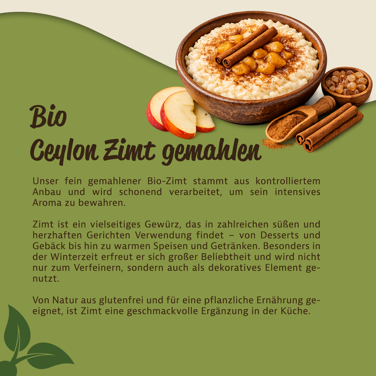 Mynatura Bio Ceylon Zimt Pulver – im Beutel ab 300g