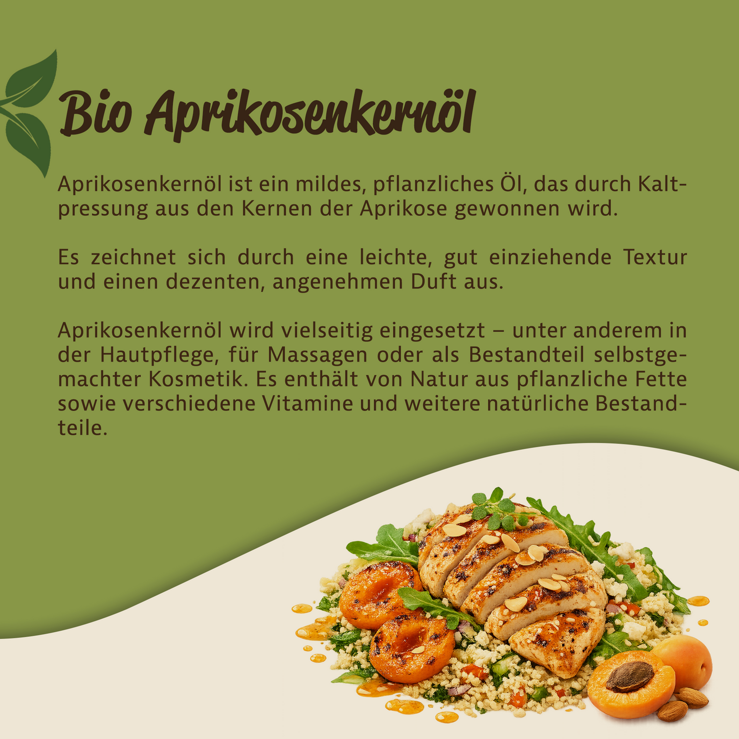 Bio Aprikosenkernöl - in der Flasche ab 250ml