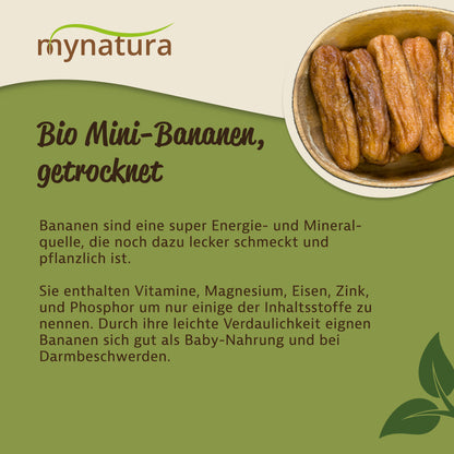Bio Mini Bananen getrocknet - im Beutel ab 1kg