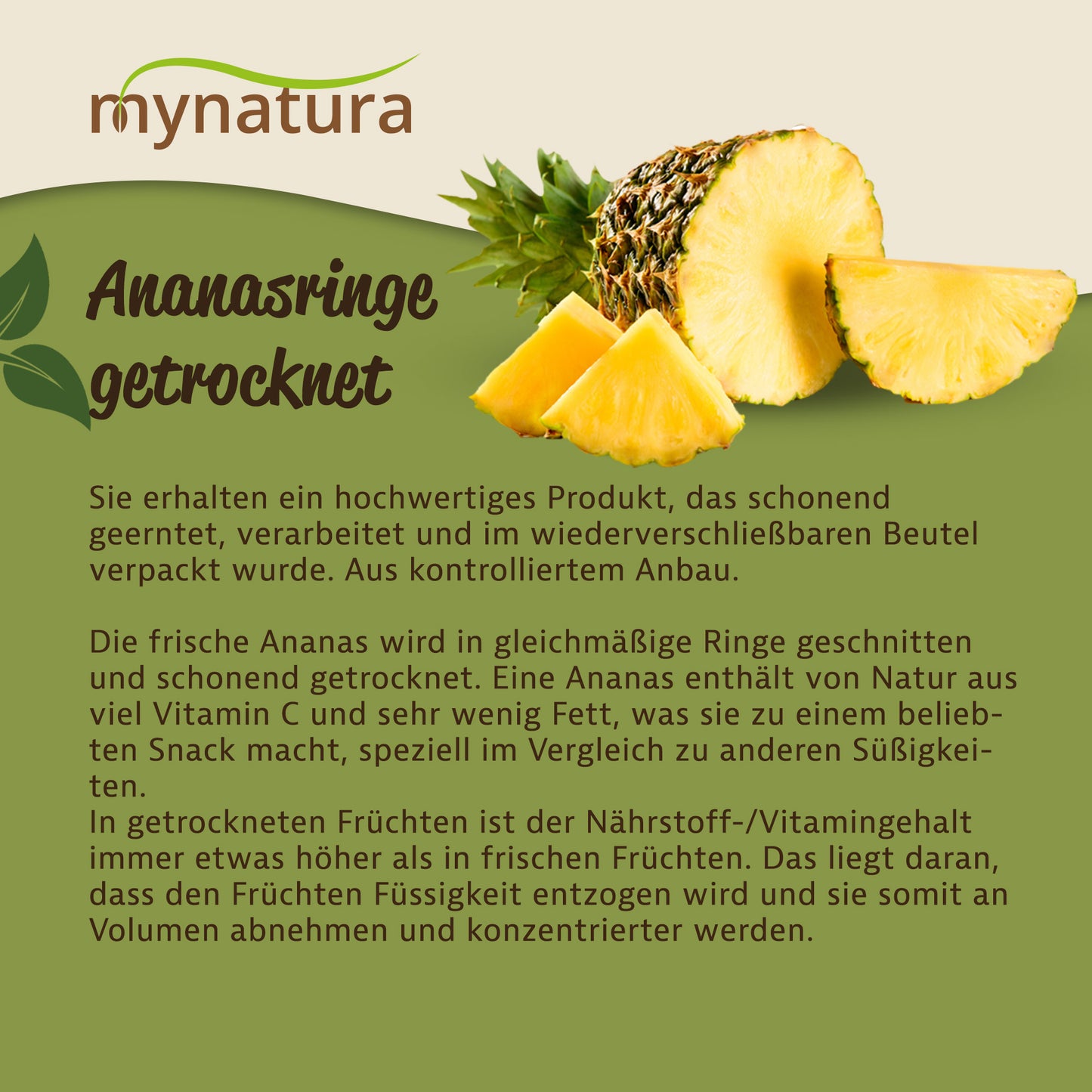 Getrocknete Ananasringe – im Beutel ab 1kg