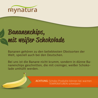 Bananenchips in weißer Schokolade – im Beutel ab 1kg