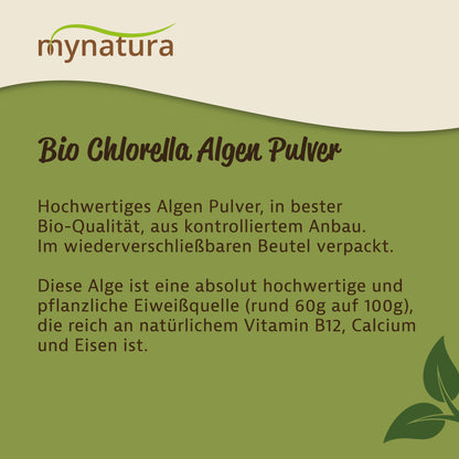 Mynatura Bio Chlorella Algenpulver im Beutel ab 250g