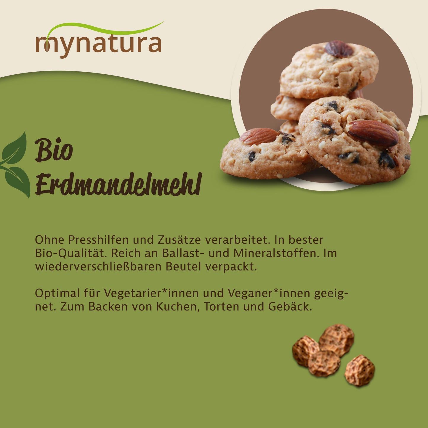 Mynatura Bio Erdmandelmehl im Beutel ab 1Kg