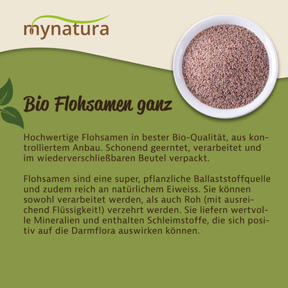 Mynatura Bio Flohsamen ganz im Beutel ab 1kg