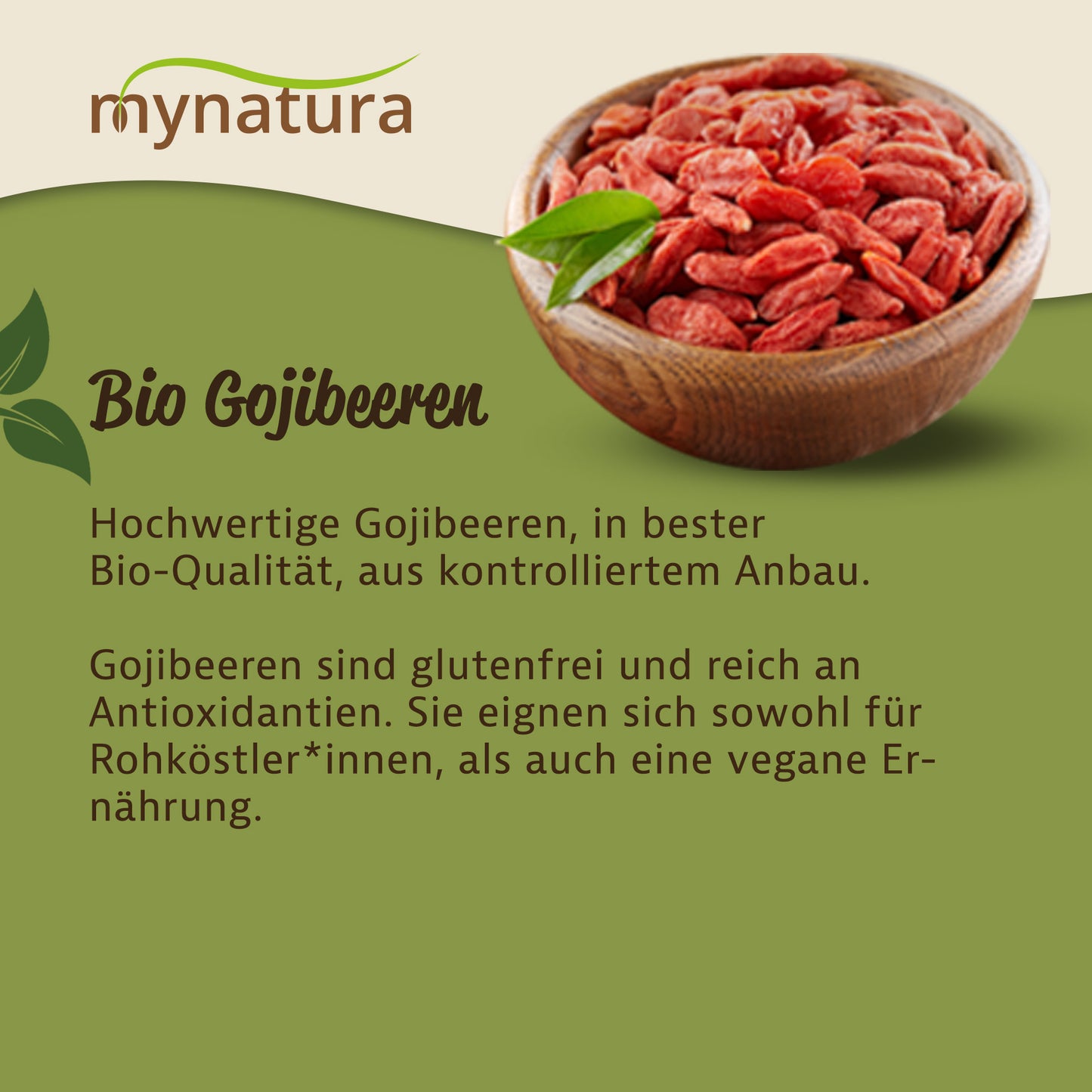Mynatura Bio Gojibeeren im Beutel ab 1Kg