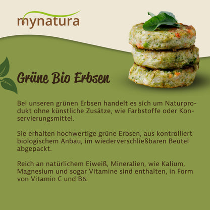 Mynatura Grüne Bio Erbsen – im Beutel ab 1kg
