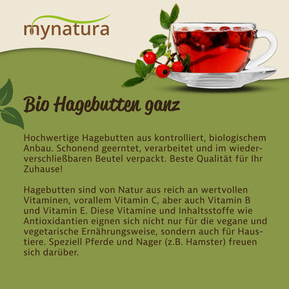Bio Hagebutten ganz getrocknet - im Beutel ab 1kg