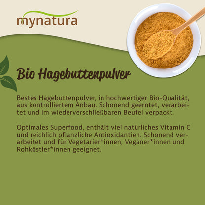 Mynatura Bio Hagebuttenpulver im Beutel ab 1Kg