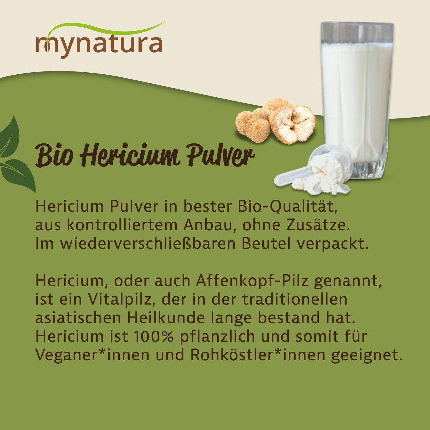 Bio Hericium Pulver – im Beutel ab 200g