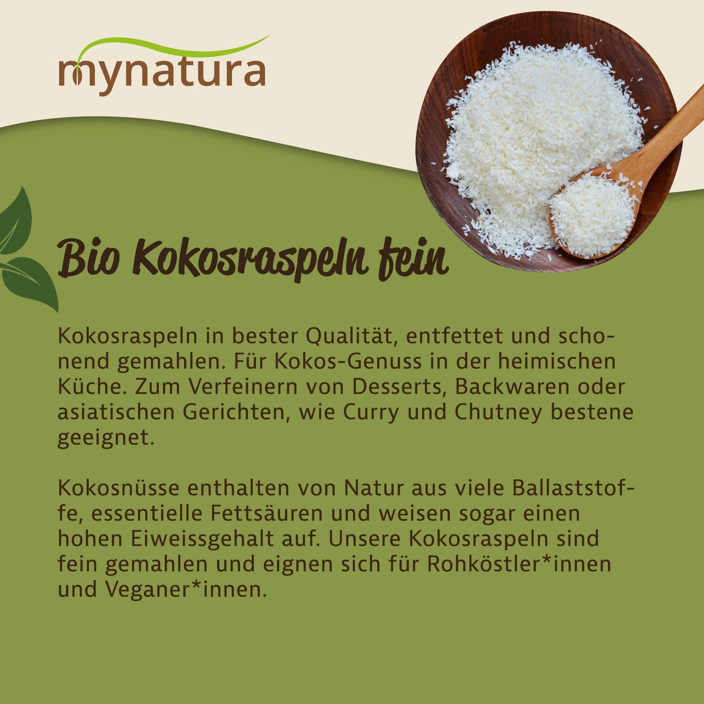 Bio Kokosraspeln fein – im Beutel ab 1kg