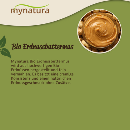 Mynatura Bio Erdnussbuttermus – Cremiger Brotaufstrich im Glas ab 500g
