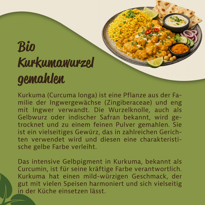 Mynatura Bio Kurkuma Pulver im Beutel ab 1kg