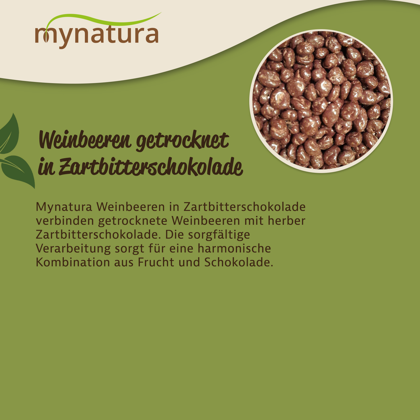 Weinbeeren in Zartbitterschokolade – im Beutel ab 1kg