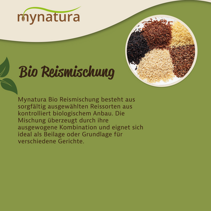 Mynatura Bio Reismischung – Langkorn‑, roter & Wildreis - im Beutel ab 1kg