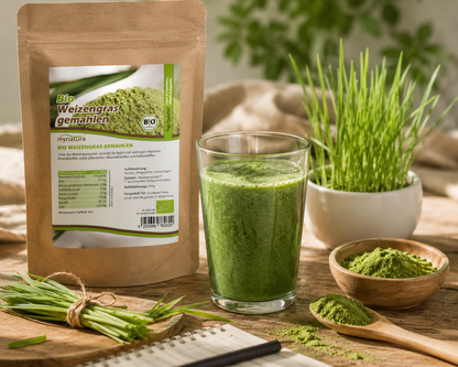 Bio Weizengras gemahlen - im Beutel ab 500g