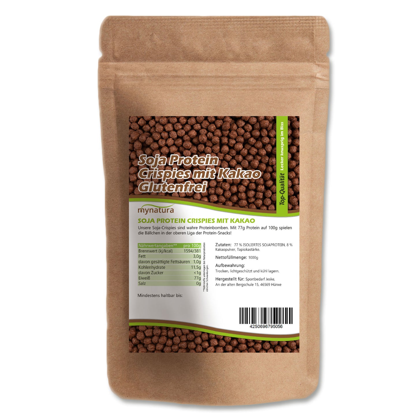 Protein Soja Kakao Crispies – im Beutel ab 1kg