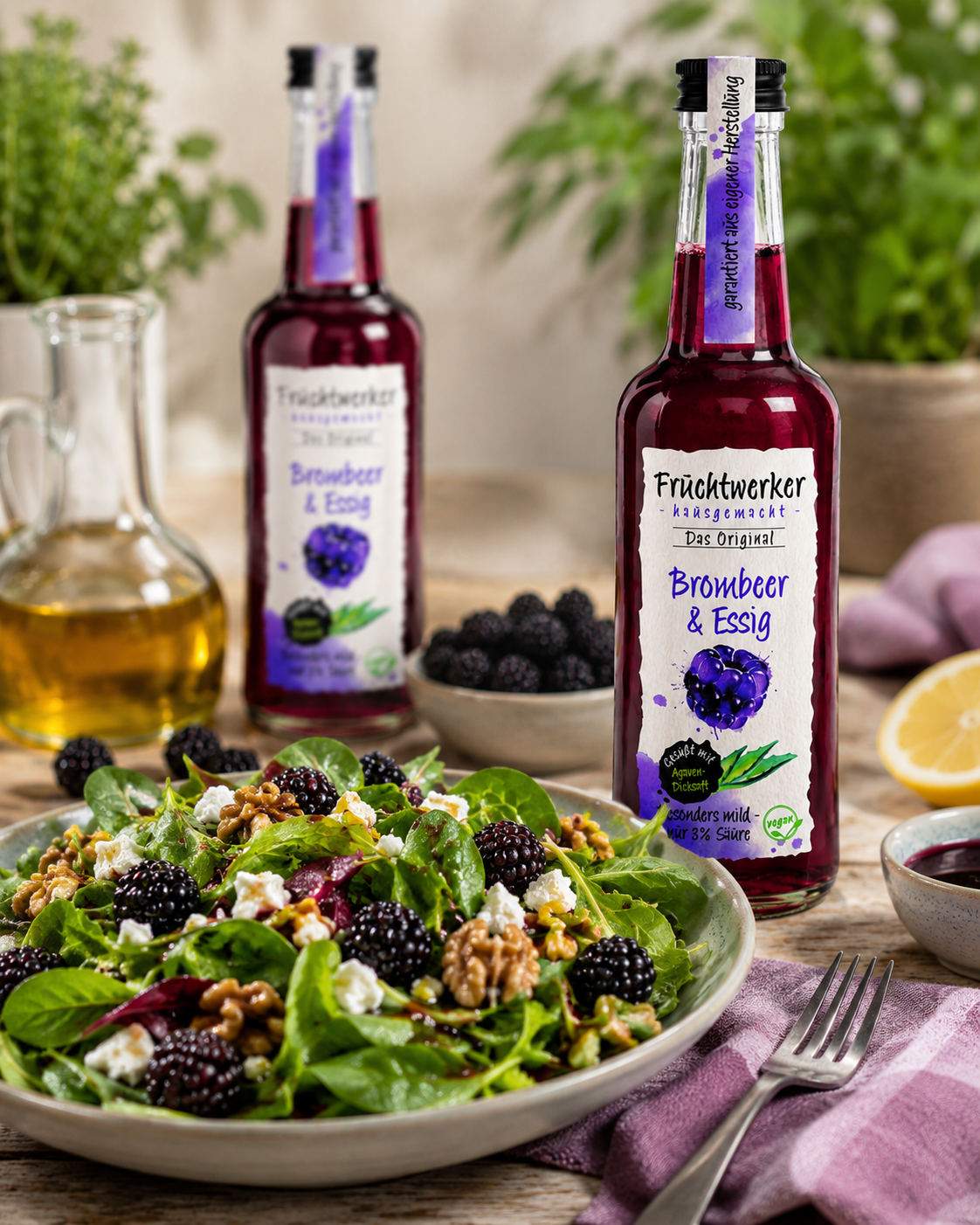 Fruchtwerker Brombeer & Essig mit Agavendicksaft - 250ml