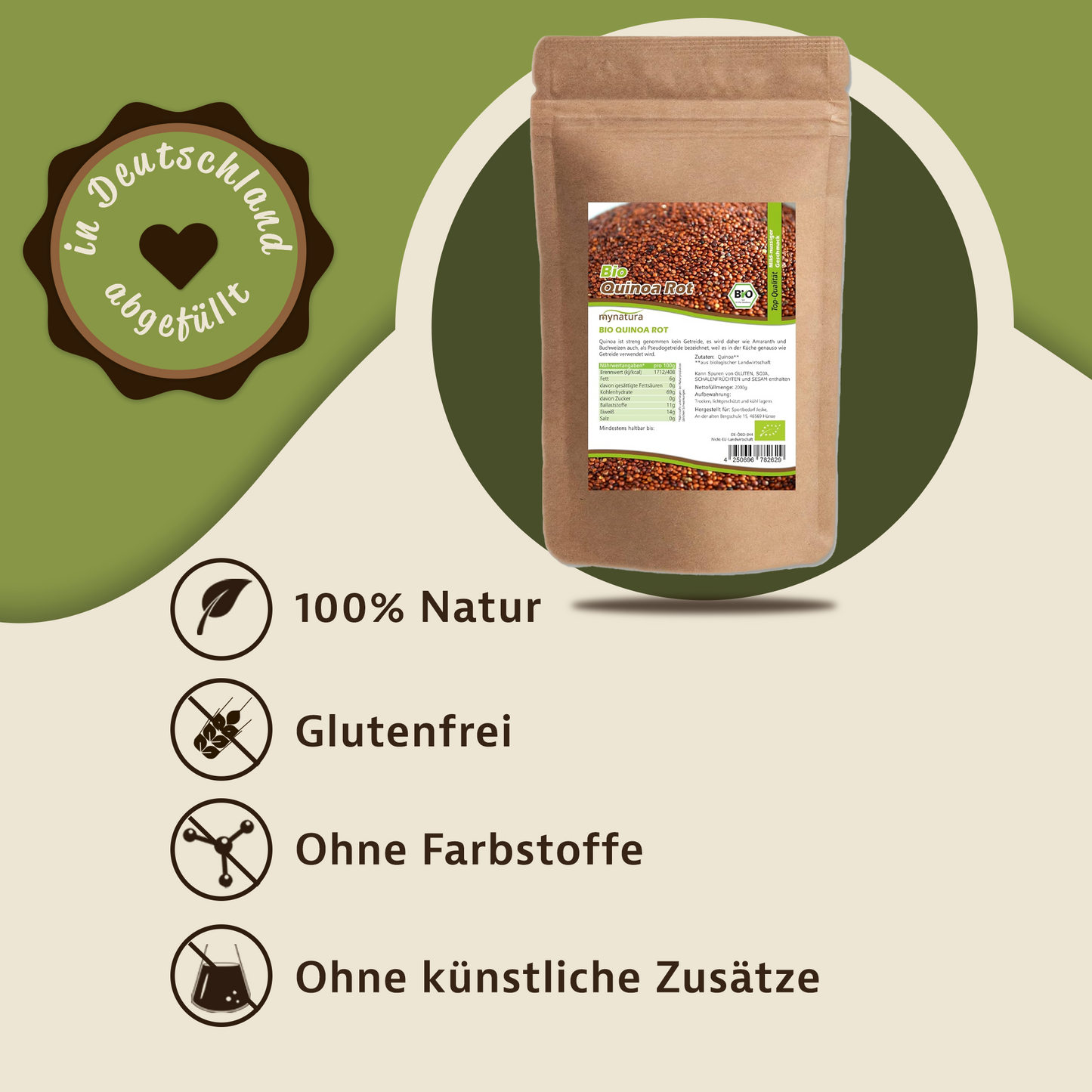 Mynatura Rotes Bio Quinoa - im Beutel ab 2kg