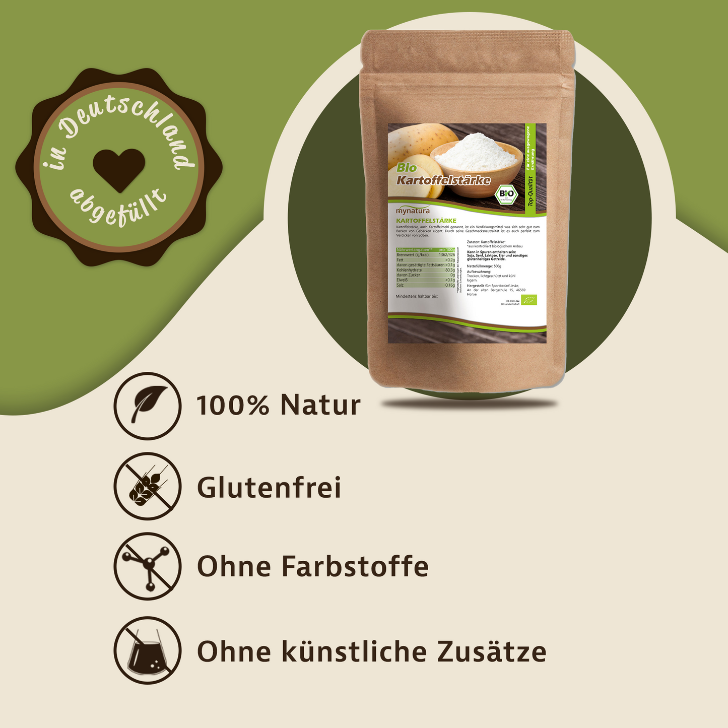 Mynatura Bio Kartoffelstärke – im Beutel ab 500g