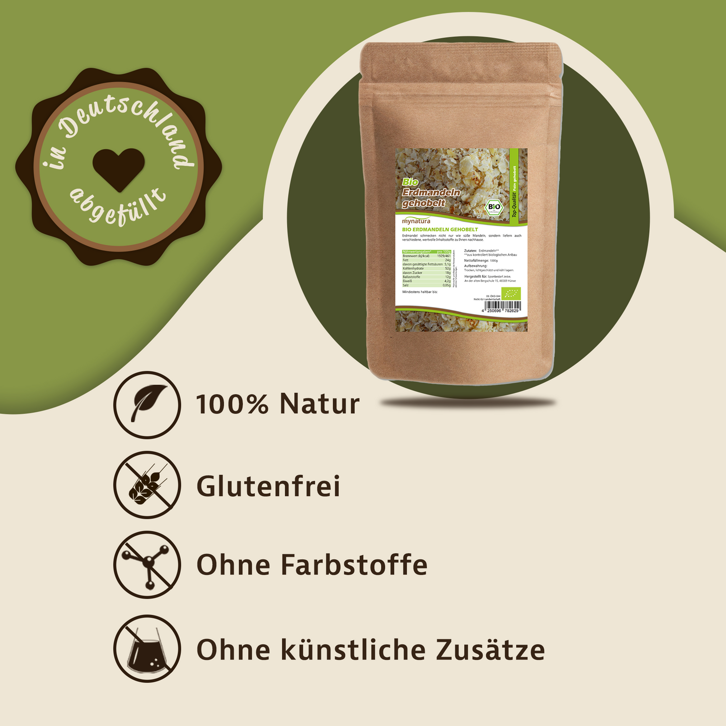 Bio Erdmandel Flocken - im Beutel ab 1kg