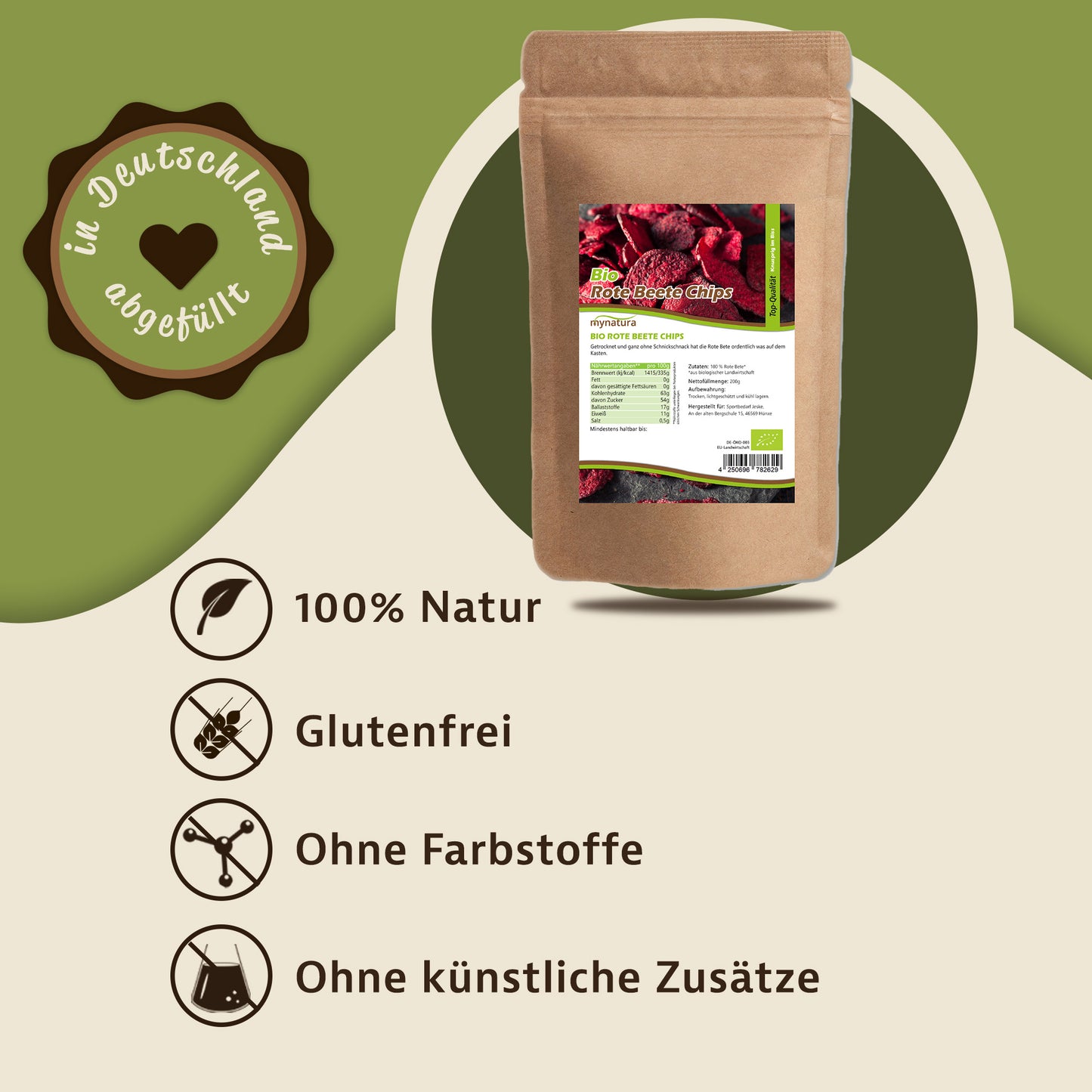 Bio Rote Beete Chips – im Beutel ab 200g