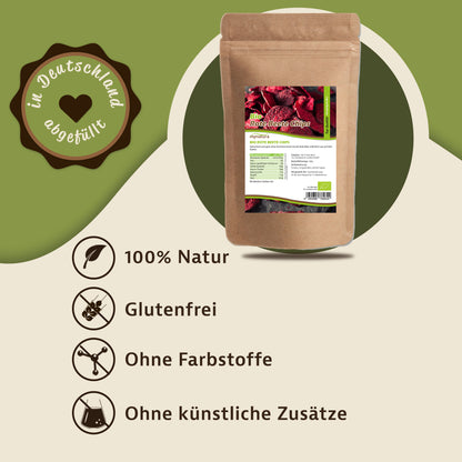 Bio Rote Beete Chips – im Beutel ab 200g