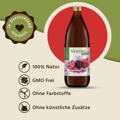 Granatapfel Direktsaft – in der Flasche ab 1L