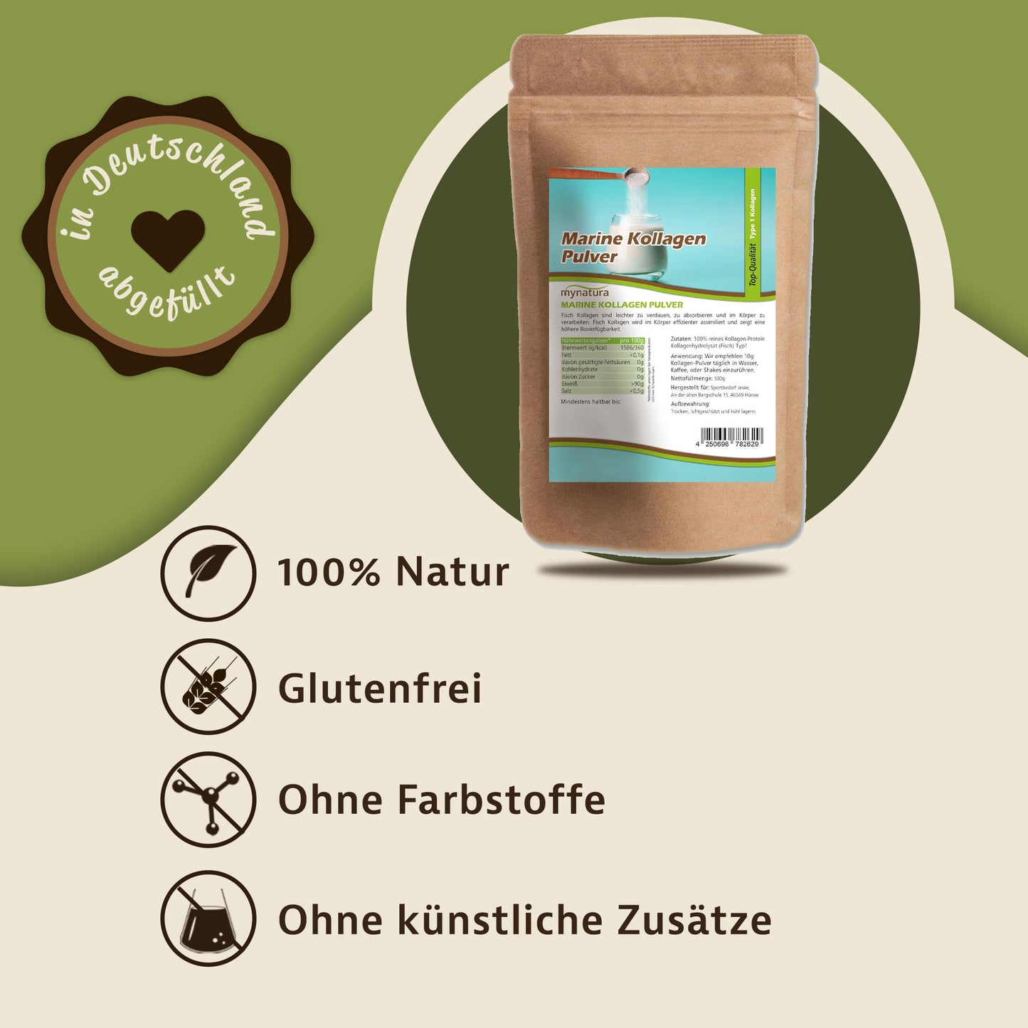 Fischkollagen Pulver Marine Collagen - im Beutel ab 500g