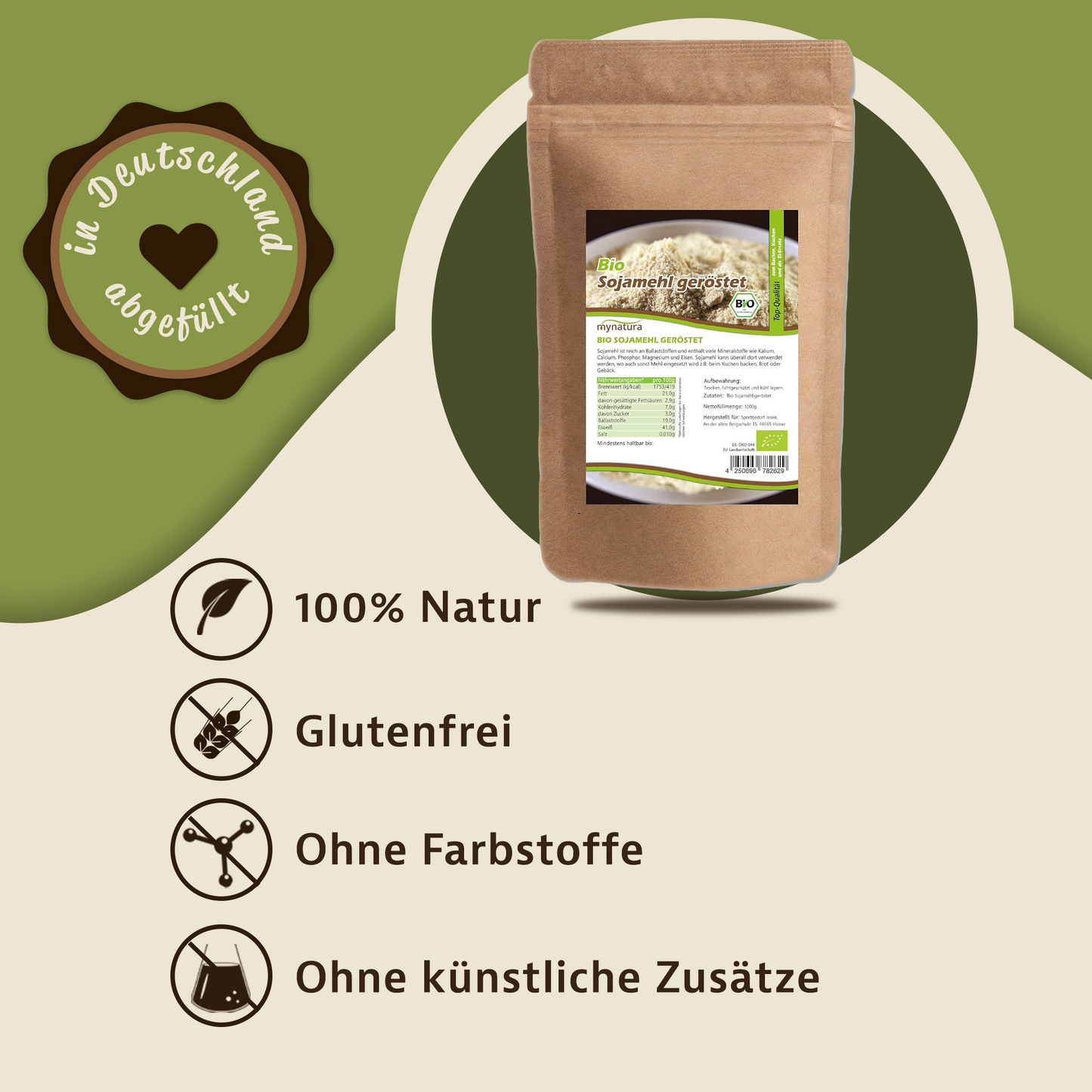 Bio Sojamehl geröstet - im Beutel ab 1kg