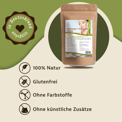 Mynatura Hyaluron + Collagen Pulver Mix – im Beutel ab 400g