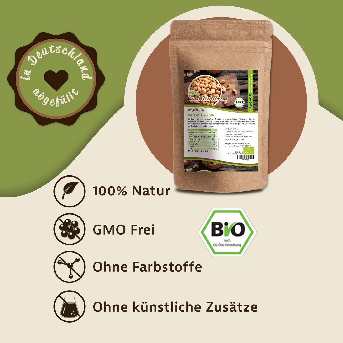 Bio Cashewkerne – im Beutel ab 1kg