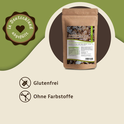 Bananenchips in Zartbitterschokolade – im Beutel