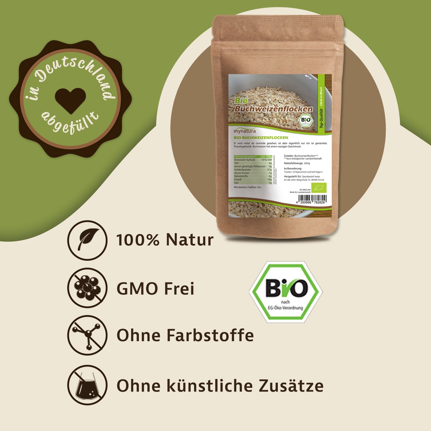 Bio Buchweizenflocken glutenfrei - im Beutel ab 3kg