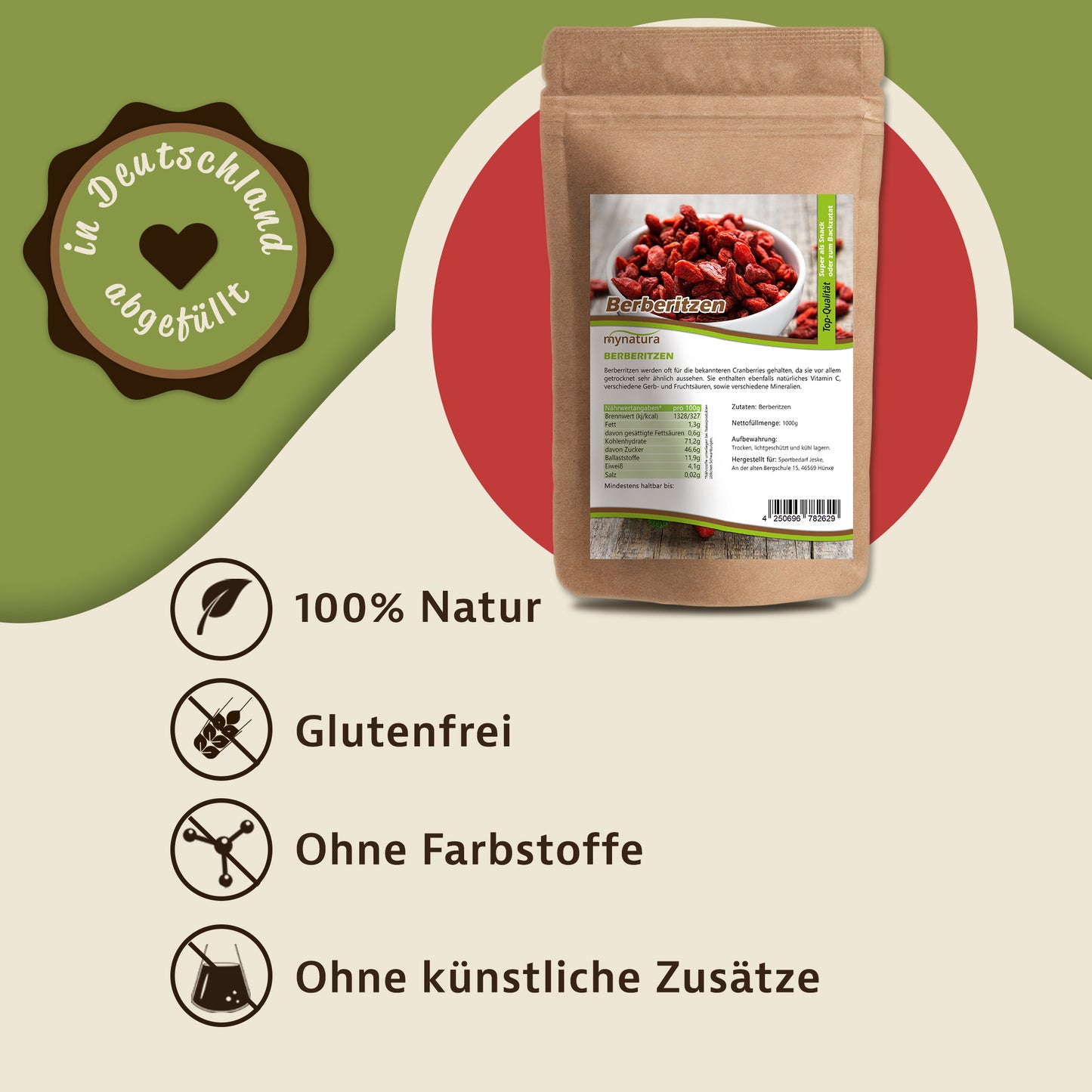 Berberitzen getrocknet – im Beutel ab 1kg