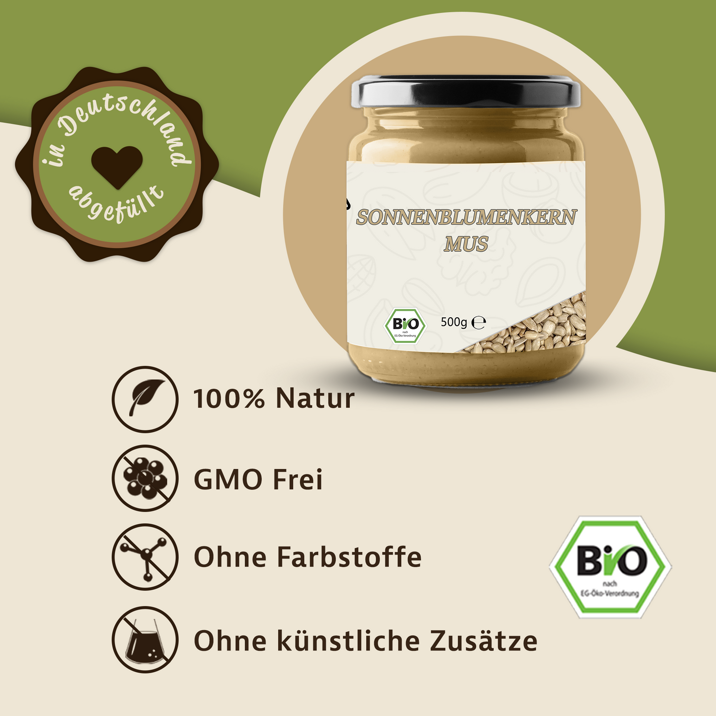 Sonnenblumenkernmus - im Glas ab 500g